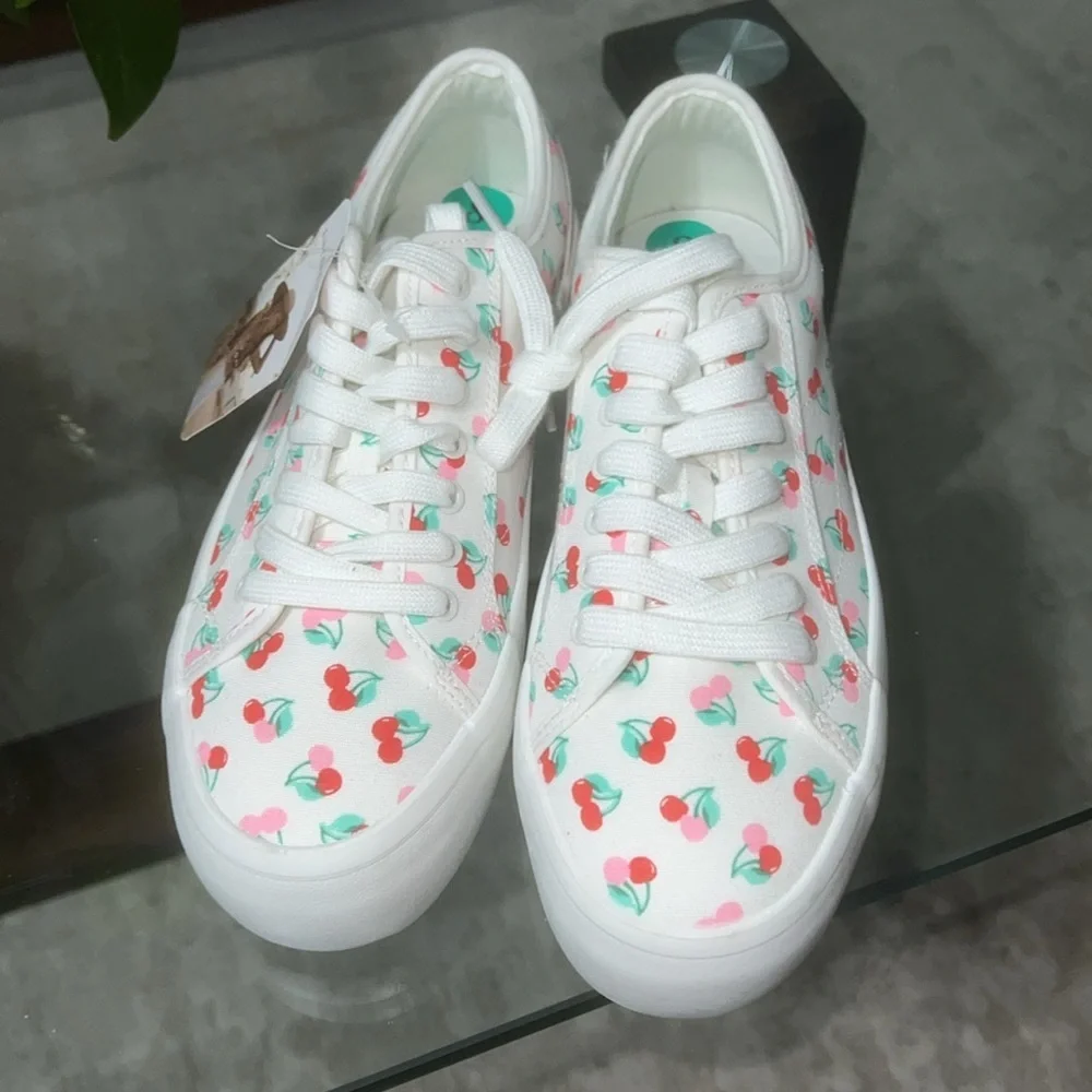 Sincerely Jules Cherry Pattern Sneaker